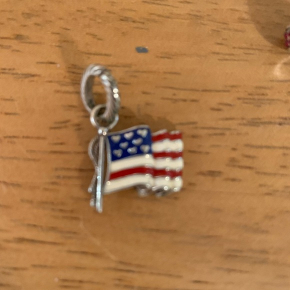 Brighton Flag of Freedom Charm and 2 Red Stopper Charms - Picture 5 of 6